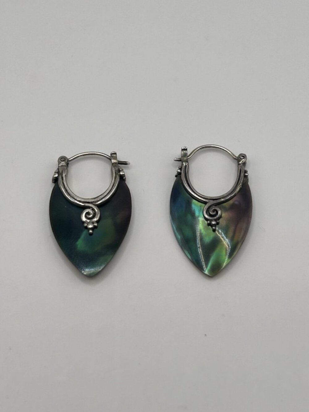 925 Sterling Silver Abalone Shell Earrings Jewelry Gift Women Tropical Holidays - Picture 2 of 15